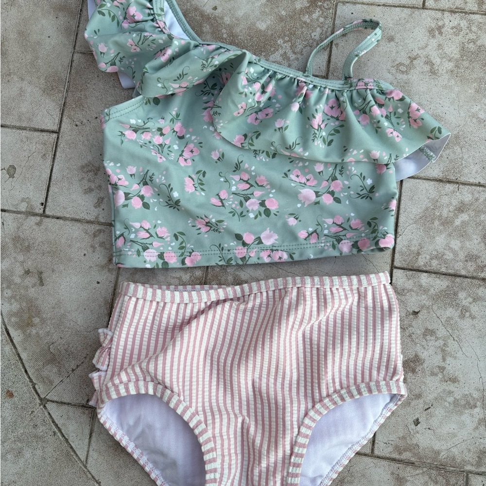 ☀️Get Ready for SUMMER☀️ Ruffle Butts Pink Striped Ruffle Bottoms sz 3T